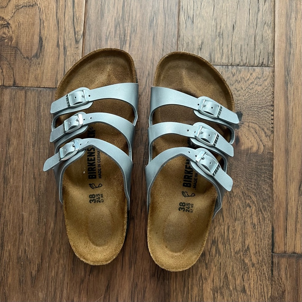 Birkenstock Metallic Triple Strap Sandals